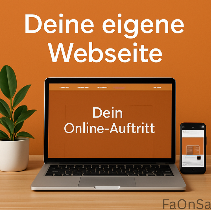 Beispielansicht einer modernen, mobiloptimierten Website